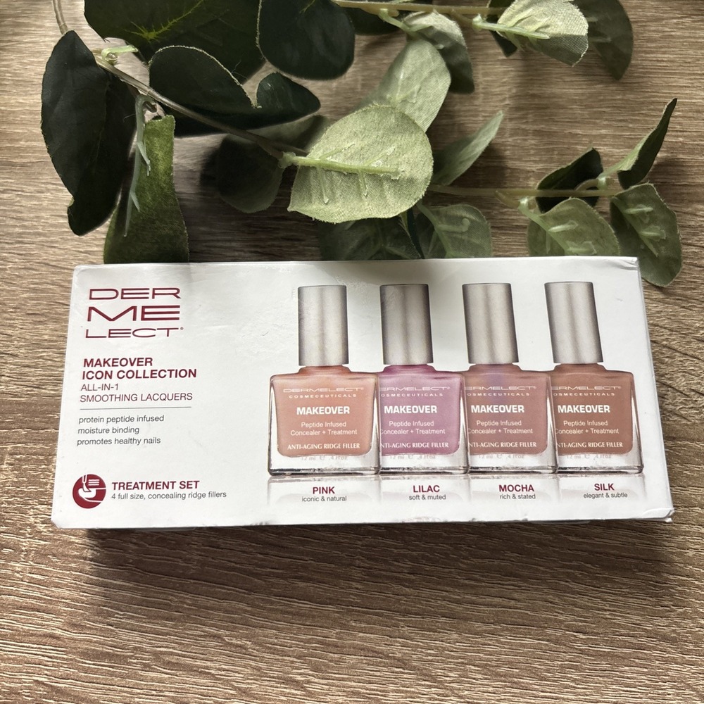 Dermelect Makeover Icon Collection Smoothing Lacquers Pink Lilac Mocha Silk
